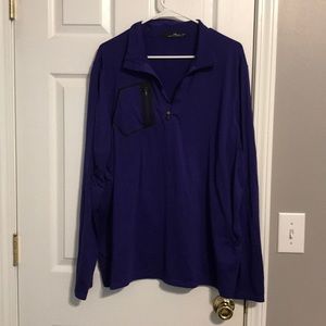 Men’s purple quarter zip shirt